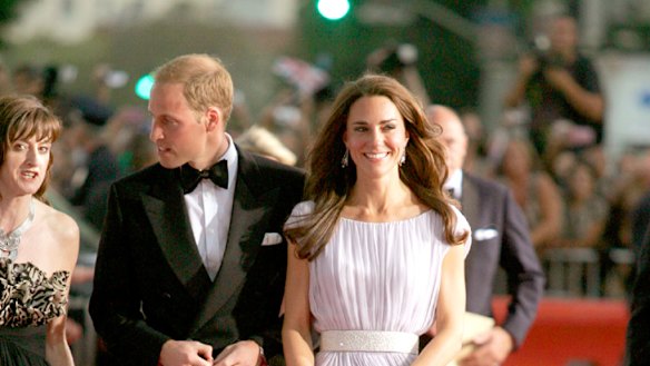 Understated glamour ... Kate Middleton and Prince William.