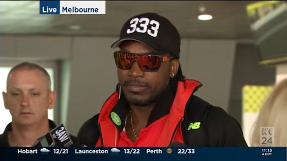 Chris Gayle apologised, but did not seem to really understand his offence. Photo: ABC