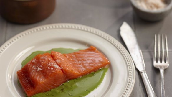Confit of salmon or ocean trout.