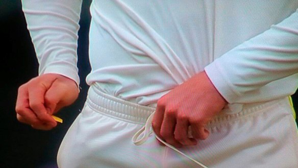 Caught red-handed: Cameron Bancroft has been charged with ball tampering.