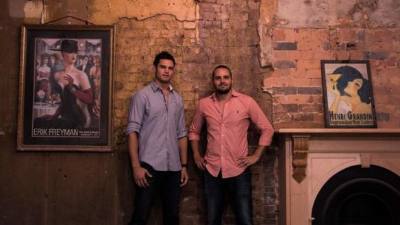 Brothers Alex (left) and Demetri Conias at Embassy Craft Beer Bar.