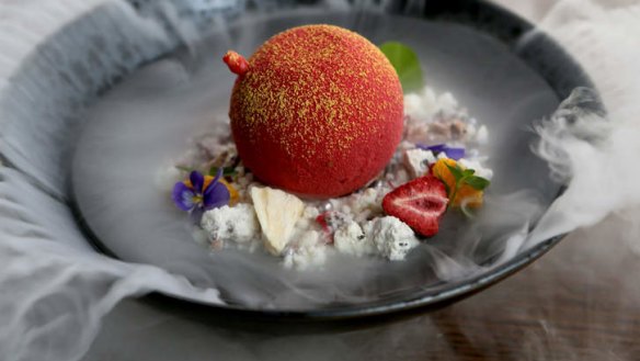 Showstopper: The 'amazing famous bomb' dessert.