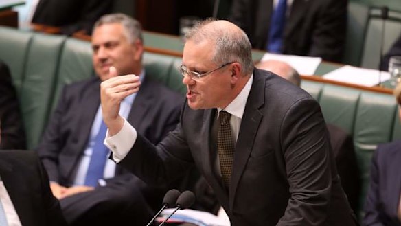 Immigration minister Scott Morrison during question time. Photo: Andrew Meares