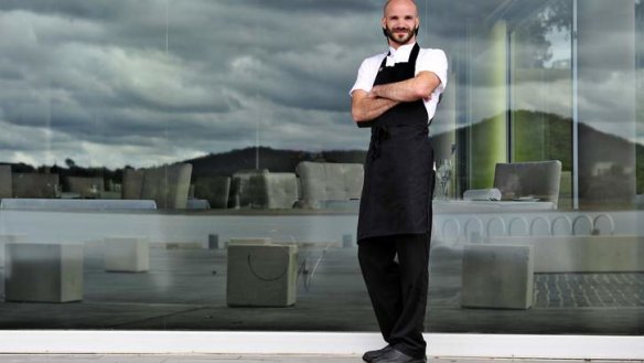 Waters Edge chef Clement Chauvin, outside the restaurant with a view.