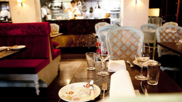 The chic, cosy interior of Bistro Vue.