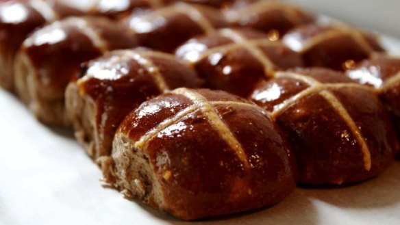 An Easter treat ... hot cross buns.