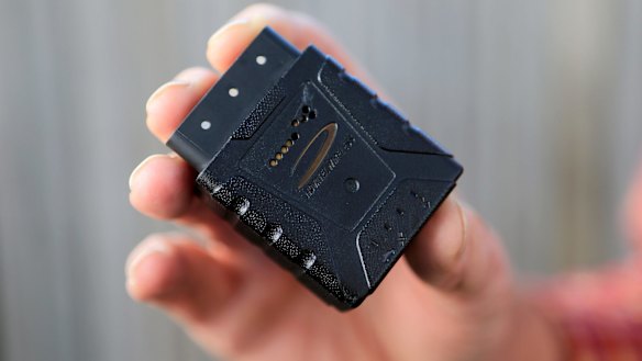 The geolocator fitted to Roger Clarke's car tracks all the journeys he makes.