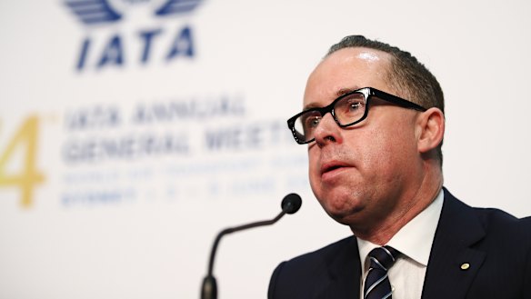 Alan Joyce at the IATA AGM in Sydney. 