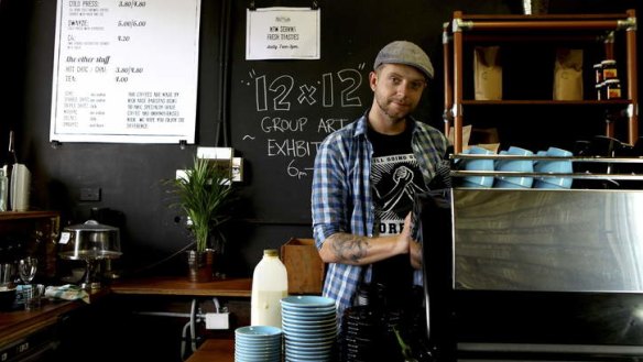 Loading Dock Espresso co-owner James Thompson is introducing the system to his coffee shop.
