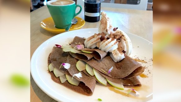 Raw banana crepes at Little Shop of Plenty.