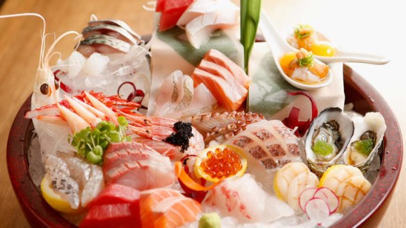 Toko's colourful sashimi platter.