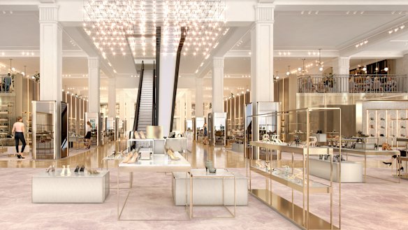 Artist impression of the new seventh floor of the David Jones building in Sydney. 