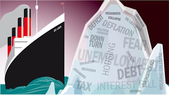 Into the unknown ... uncertainty continues to put the brakes on spending.<i>Illustration: Michael Whitehead</i>