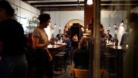 Wine o'clock: Clever Polly's wine bar in West Melbourne.