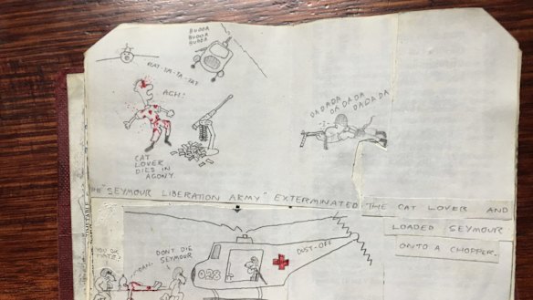 Knight's use of the name Seymour in his cartoon may be a reference to his time growing up at the Puckapunyal Base in Seymour.