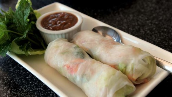 Rice paper rolls at Two Sisters Lao Thai cuisine at Dickson.