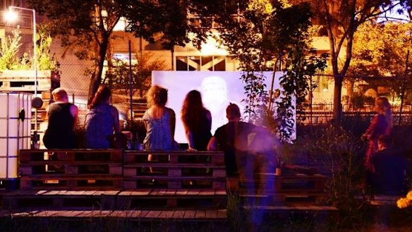 Testing Grounds is a temporary arts space on a vacant lot at 1 City Road, Southbank.