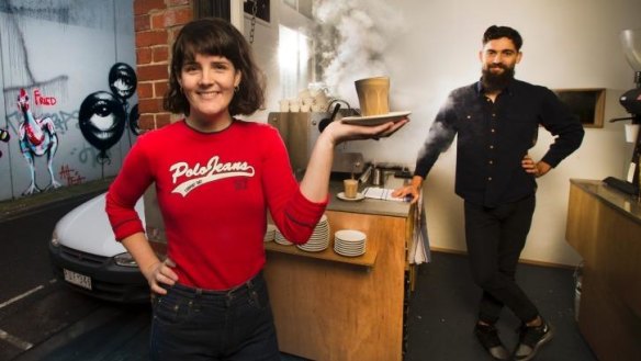 Jane and Francois Marx at Long Street Coffee.