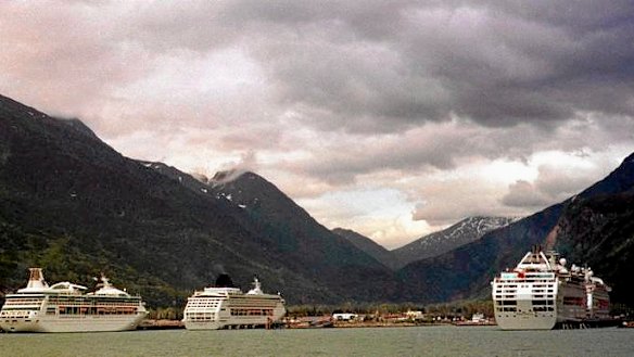 Skagway, Alaska is a popular destination with cruise ships.