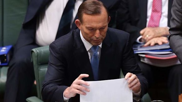 Prime Minister Tony Abbott after his national security statement on Monday. Photo: Andrew Meares