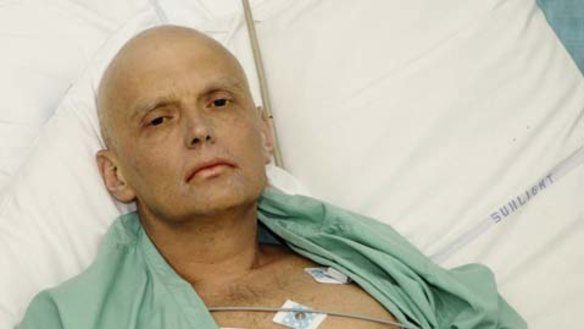 Alexander Litvinenko in his hospital bed before his death.