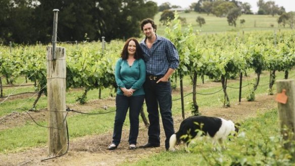 Winemaker Stephanie Helm and husband Ben Osborne.