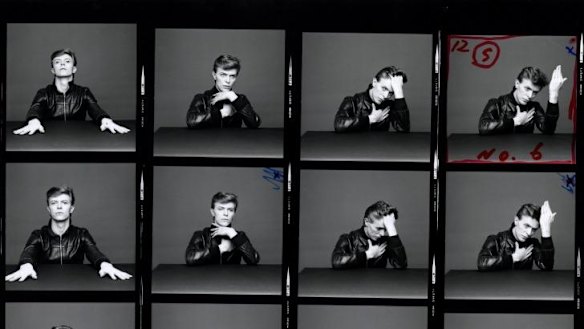 David Bowie, <i>Heroes</i> album cover contact sheet, 1977. 