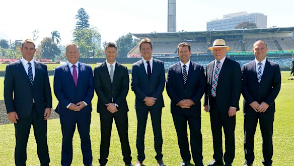 Channel Nine's commentary team.