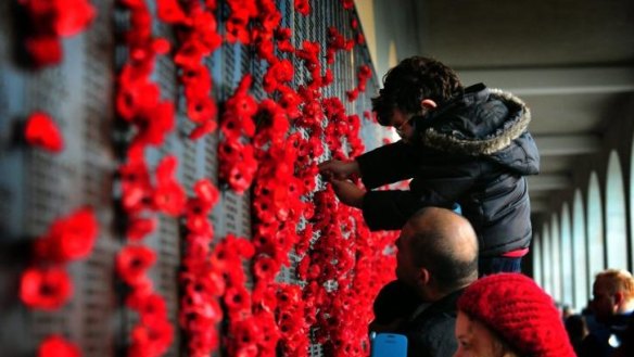 The Dawn Service on Anzac Day.