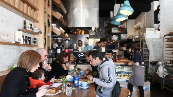 The interior of Cobb Lane bakery and cafe in Yarraville.