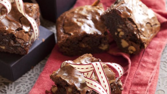 Fudgy chocolate brownies.