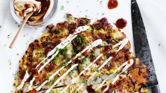Culinary crossover: Okonomiyaki meets rosti in this fun fusion dish.