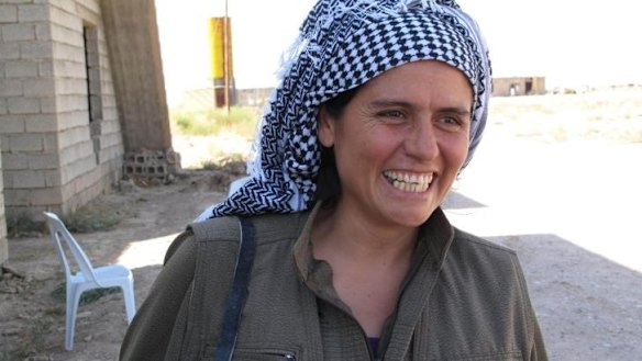 Commander Nuve Rojhat of the PKK at the Daquq PKK base 50 kilometres south of Kirkuk.