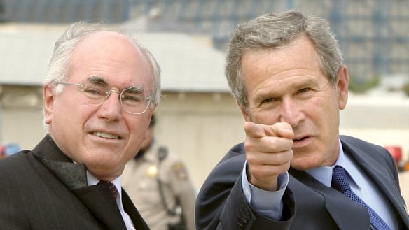 President George Bush and prime minister John Howard in 2003.
