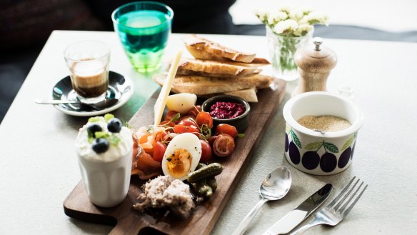 Try making a breakfast board, like the one at Finn Cafe, St Kilda.