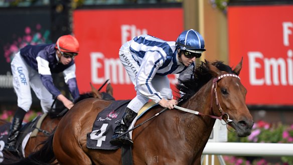 Jockey Damien Lane on Amelie's Star.
