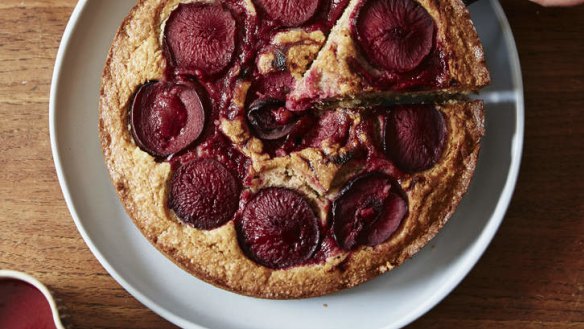 Thermomix recipe: Plum syrup swirl cake.