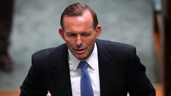 Prime Minister Tony Abbott departs question time on Monday.