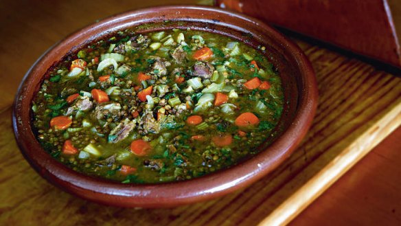 Lamb and lentil tagine.