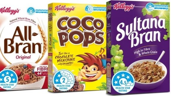 Shoppers will see health stars on Kellogg's cereal boxes from June.