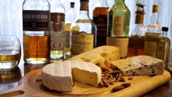 Whisky and cheese are great mates.