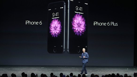 Apple CEO Tim Cook introduces the new iPhone 6 and iPhone 6 Plus.