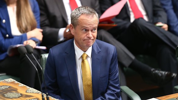 Opposition Leader Bill Shorten during question time on Monday.