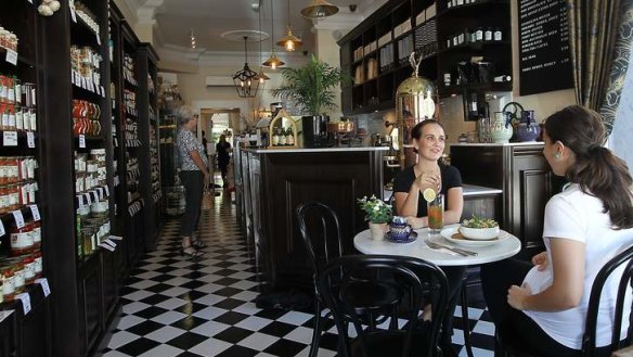 Handsome cafe: Step off Queen Street and you are immediately in cake-and-coffee land.