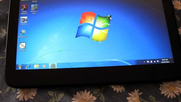 The standard Windows 7 UI just doesn't cut it on a tablet.