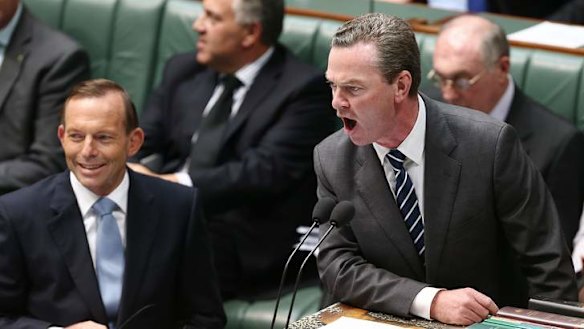Leader of the House Christopher Pyne during Question Time. Photo: Alex Ellinghausen