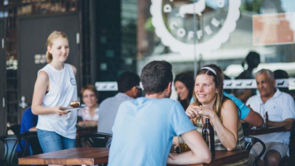 Patrons enjoy brunch at The Dachshund in Hunters Hill.