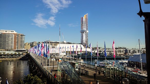 Artist impressions by BVN architects of a new $500m hotel being built by The Star at Darling Harbour.