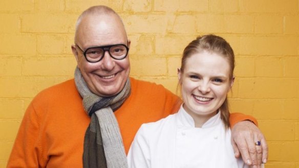 Shaper of chefs: Damien Pignolet with pastry chef Lauren Eldridge. 