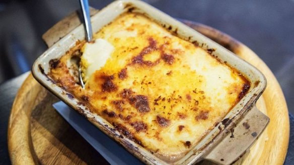 The moussaka is rich and fragrant.